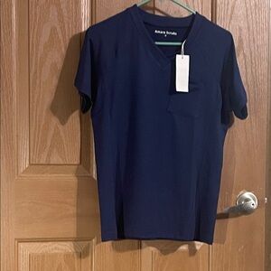 Scrub top Women's Navy Short Sleeve by Amara